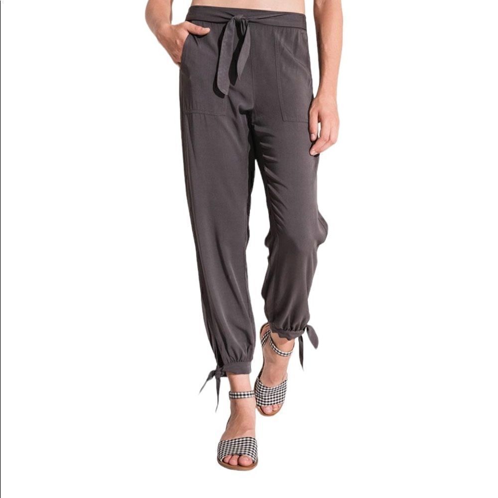 RAG POETS WOMEN'S TIE FRONT KELLER PANT sz M